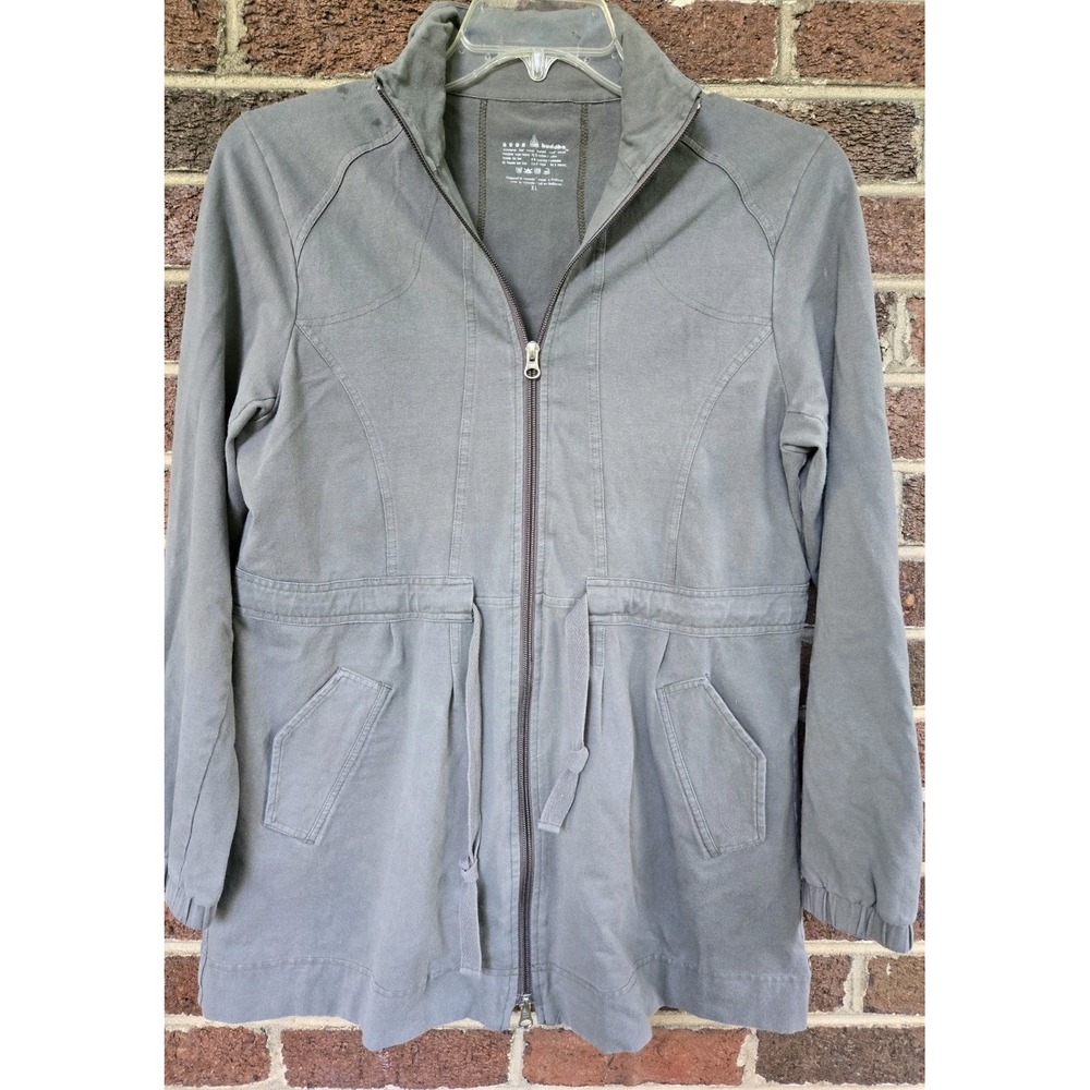 Neon Buddha XL Gray Cotton Knit Anorak Jacket Performance Fit Gorpcore Hiking